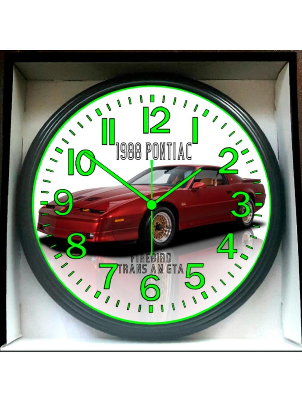 1988 Pontiac Firebird Trans Am Glow In The Dark Wall Clock New!